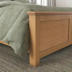 Struttura letto a pannelli in rovere chiaro, matrimoniale standard, 1 posto letto