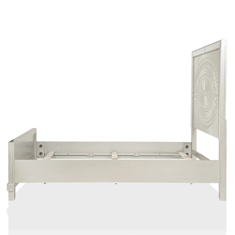 Set letto con pannello e 2 comodini Champagne Glam con porta USB, per 2 – King / Queen / California King