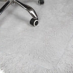 Tappeto protettivo per sedia da ufficio in PVC, trasparente / nero, monoposto, 120×90 cm