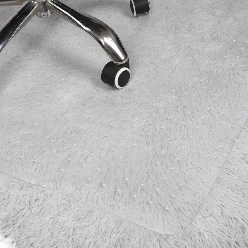 Tappeto protettivo per sedia da ufficio in PVC, trasparente / nero, monoposto, 120×90 cm