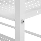 Carrello portaoggetti bianco a 3 ripiani con ruote