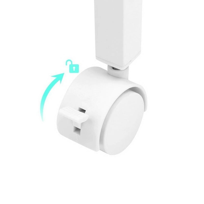 Carrello portaoggetti bianco a 3 ripiani con ruote