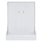 Letto a scomparsa Murphy con cuscino, singolo, grigio / espresso / bianco