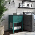 Franklin Accent Table 2 Drawers Black