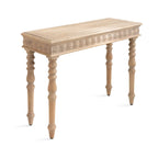 Tavolo Consolle Stile Intagliato Naturale, Montaggio 1 Persona, 91 cm L x 35,5 cm P x 75 cm H