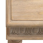 Tavolo Consolle Stile Intagliato Naturale, Montaggio 1 Persona, 91 cm L x 35,5 cm P x 75 cm H