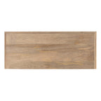 Tavolo Consolle Stile Intagliato Naturale, Montaggio 1 Persona, 91 cm L x 35,5 cm P x 75 cm H