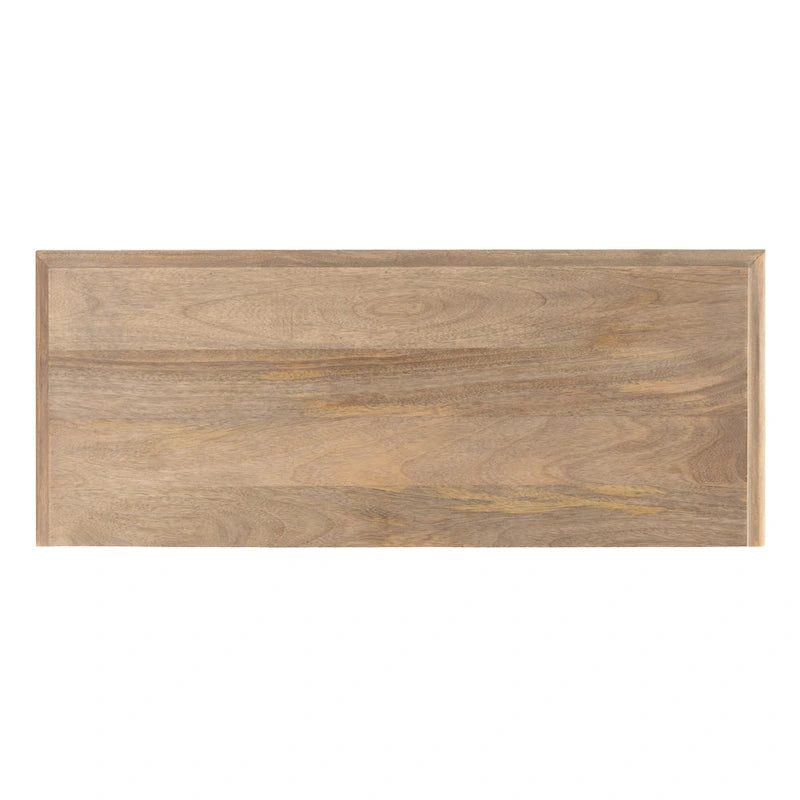Tavolo Consolle Stile Intagliato Naturale, Montaggio 1 Persona, 91 cm L x 35,5 cm P x 75 cm H