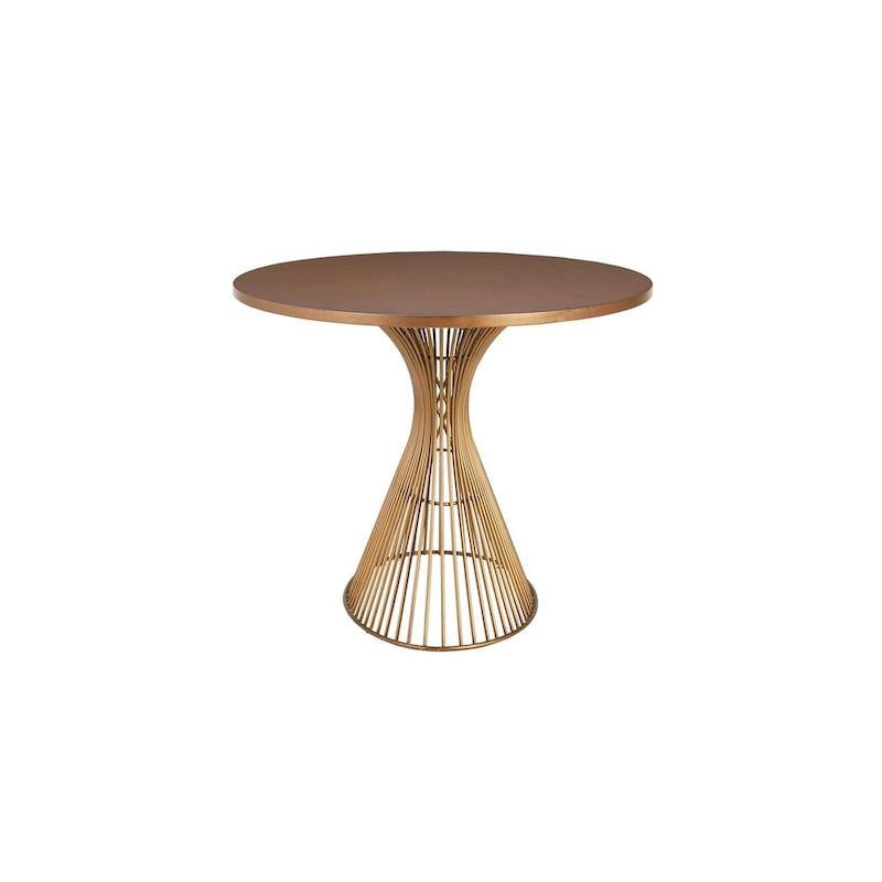 Tavolo da pranzo ovale bronzo/nero, stile Mid-Century Modern, 6 posti