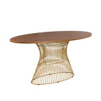 Tavolo da pranzo ovale bronzo/nero, stile Mid-Century Modern, 6 posti