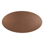 Tavolo da pranzo ovale bronzo/nero, stile Mid-Century Modern, 6 posti