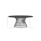 Tavolo da pranzo ovale bronzo/nero, stile Mid-Century Modern, 6 posti