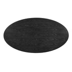 Tavolo da pranzo ovale bronzo/nero, stile Mid-Century Modern, 6 posti