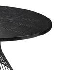 Tavolo da pranzo ovale bronzo/nero, stile Mid-Century Modern, 6 posti