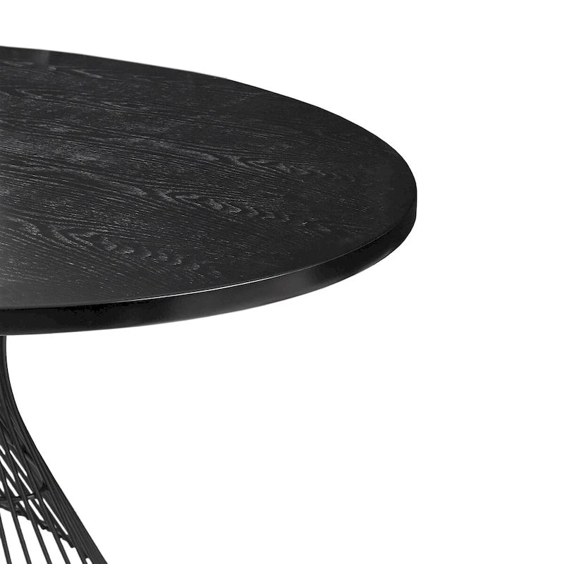 Tavolo da pranzo ovale bronzo/nero, stile Mid-Century Modern, 6 posti