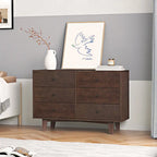 Credenza da buffet in legno massello Auburn, maniglia rotonda retrò, montaggio da 1-2 persone
