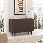 Credenza da buffet in legno massello Auburn, maniglia rotonda retrò, montaggio da 1-2 persone