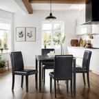 5-piece Wood Dining Counter Height Table and Chair Set