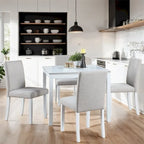 Set da Pranzo 5 Pezzi, Grigio/Nero/Bianco, Quadrato, 4 Posti