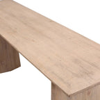 Tavolo consolle in legno da 78", naturale invecchiato, per 1 persona